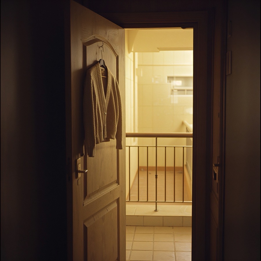 A doorway in an empty Hong Kong home
