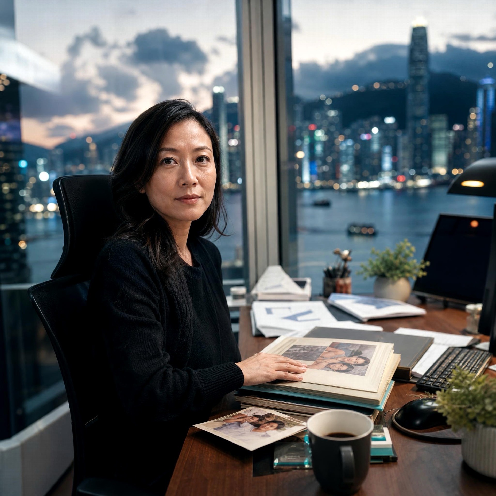 A quiet moment of reflection at home in Hong Kong